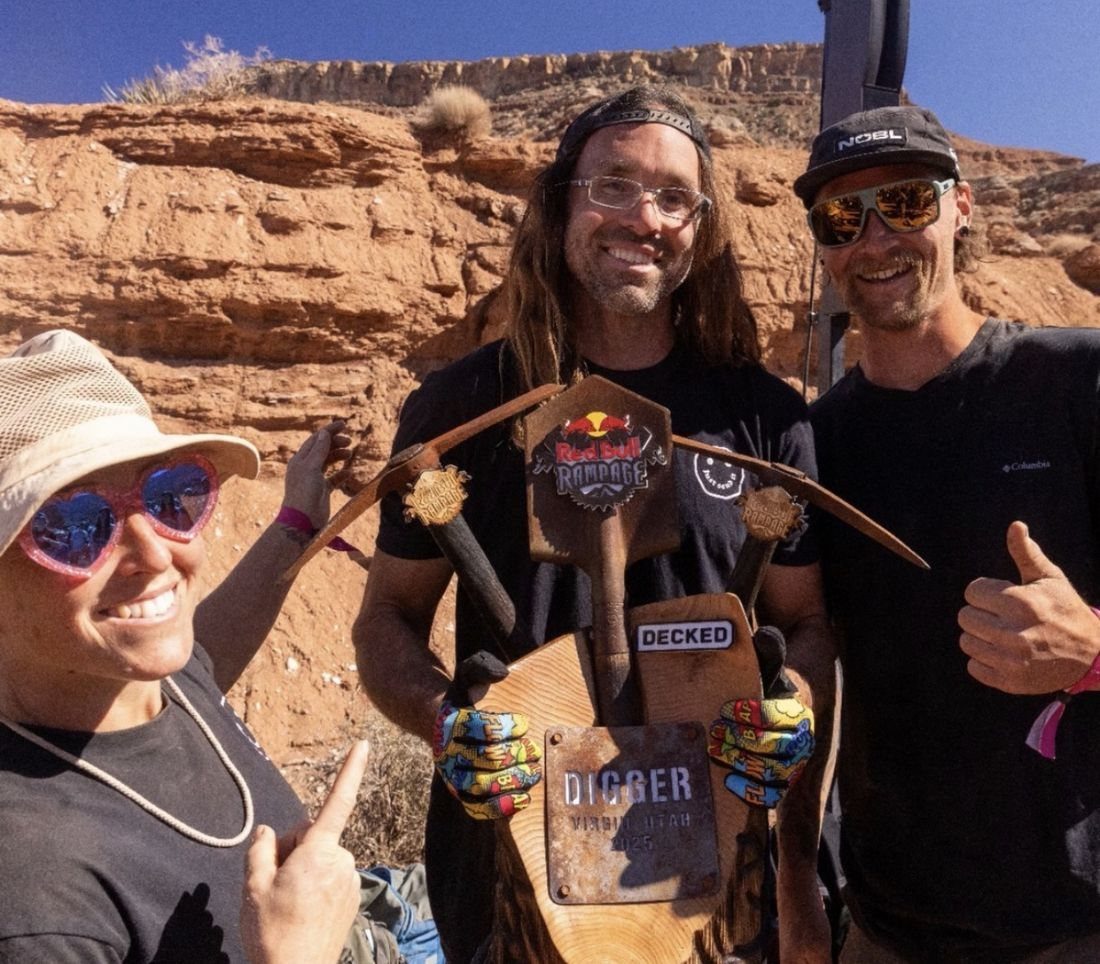 Red Bull Rampage dig crew with the 2025 Digger's Award